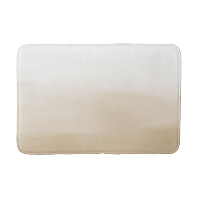 Tapis De Bain Couleur d'eau blanche Ombre Crème Khaki (Devant)