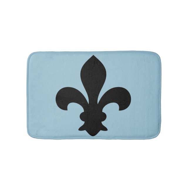 Tapis De Bain Couleur faite sur commande bleue de noir de (Devant)