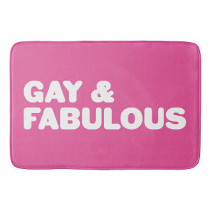 Tapis De Bain Couleur personnalisable Gay & Fabulous Big Letters