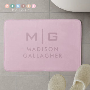 Tapis De Bain Couleur Rose Orchidée Pastel Lumière Douce Solide