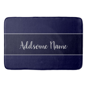 Tapis De Bain Couleur solide Moderne Marine Bleu élégant
