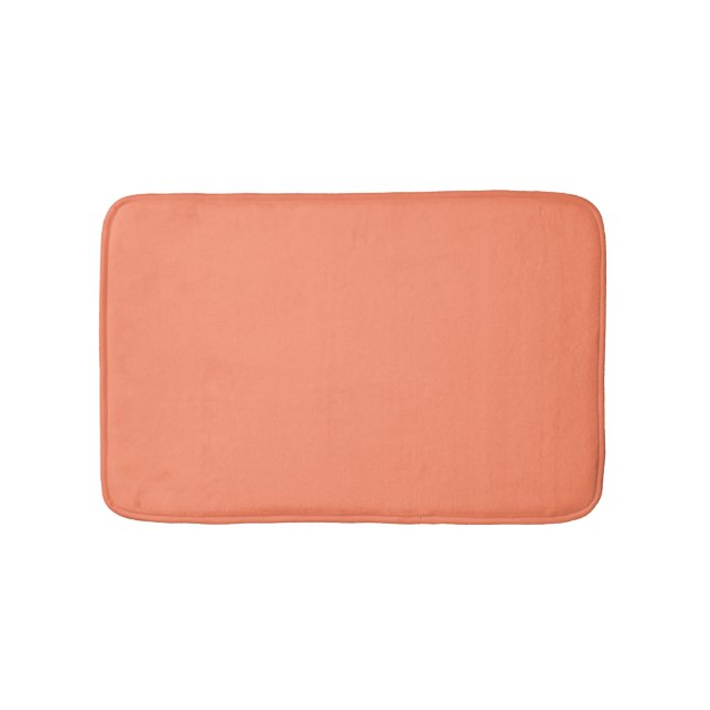 Tapis De Bain Couleur solide rose saumon | Couleur tendance (Devant)