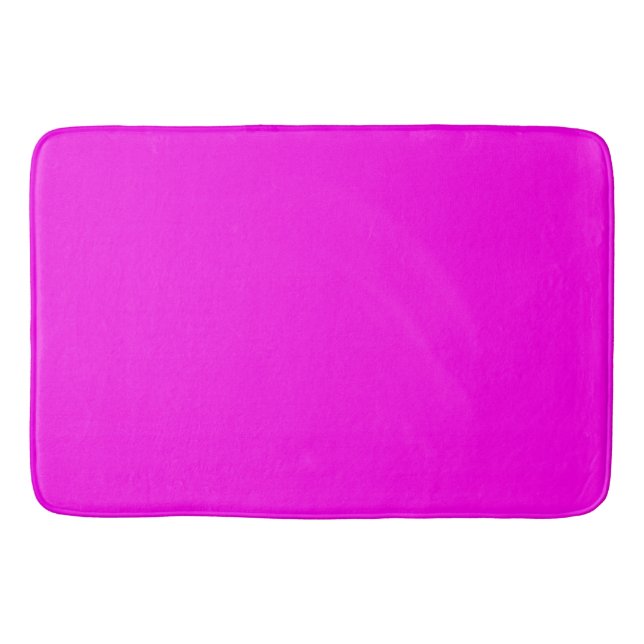 Tapis De Bain Couleur Uni Magenta Clair (Devant)