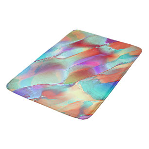 Tapis De Bain Couleurs arc-en-ciel dans la roche perchée virtuel