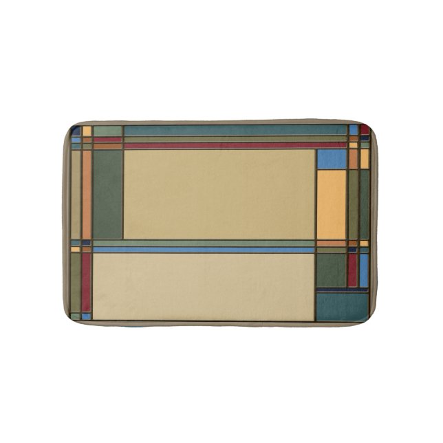 Tapis De Bain Couleurs de bungalows en gras (Devant)