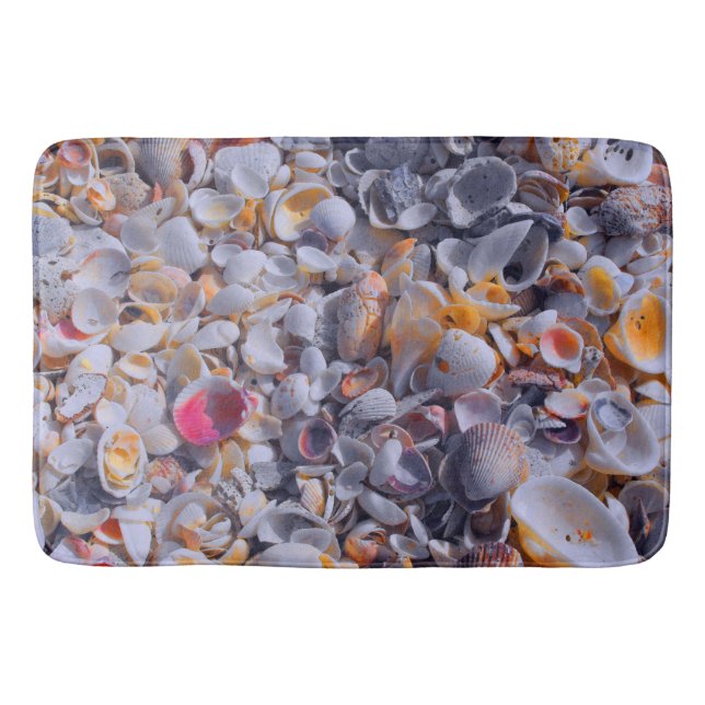 Tapis De Bain Couleurs de coque de mer cachées (Devant)