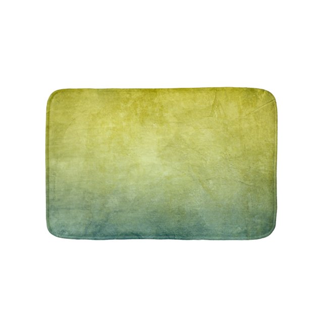 Tapis De Bain Couleurs de Grunge - Jaune & Bleu (Devant)