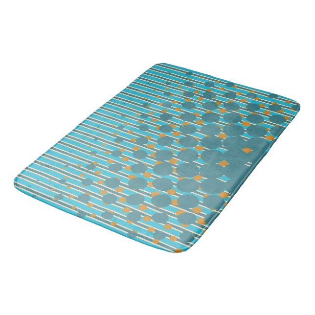 Tapis De Bain Couleurs de Nouvelle-Zélande - Densité en Turquois (Angle)