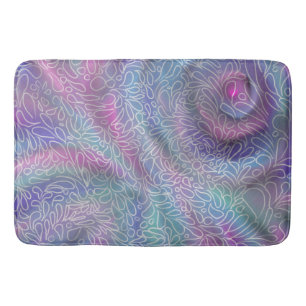 Tapis De Bain Couleurs de sirène métallique avec des paisibles a