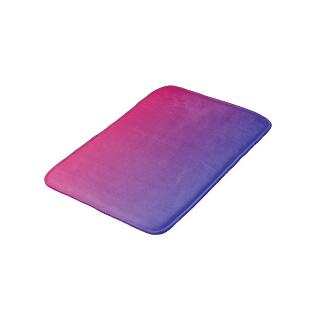 Tapis De Bain Couleurs dégradées rose et violet (Angle)