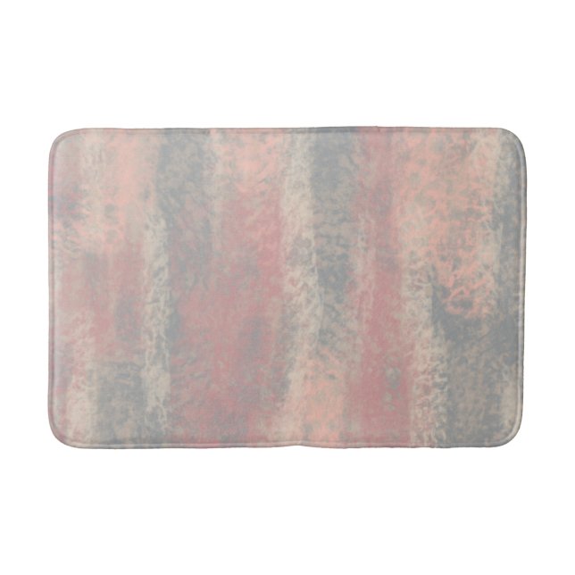 Tapis De Bain Couleurs douces Abstraites gris beige rose (Devant)