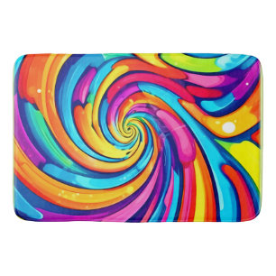 Tapis De Bain Couleurs torride, Spirale psychédélique, Chao colo