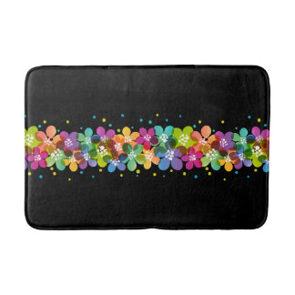 Tapis De Bain Couleurs tropicales Graphisme floral