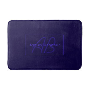 Tapis De Bain Couleurs violettes profondes modernes   Nom et mon