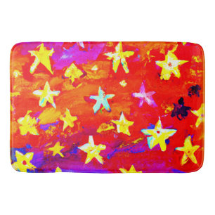 Tapis De Bain Couleurs vives des étoiles. Commandez dès maintena