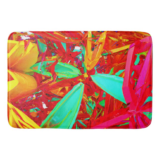 Tapis De Bain Couleurs vives Motif Abstrait (Devant)