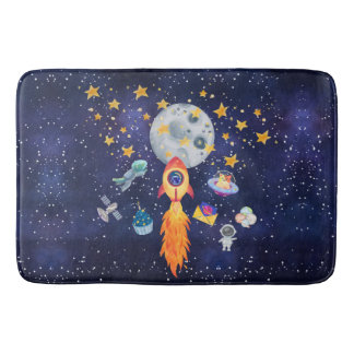 Tapis De Bain Coup De Feu Rocketship Enfants Salle De Bain Mat