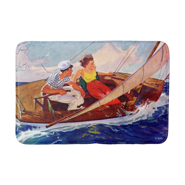 Tapis De Bain Couple Sailing par R.J. Cavaliere (Devant)
