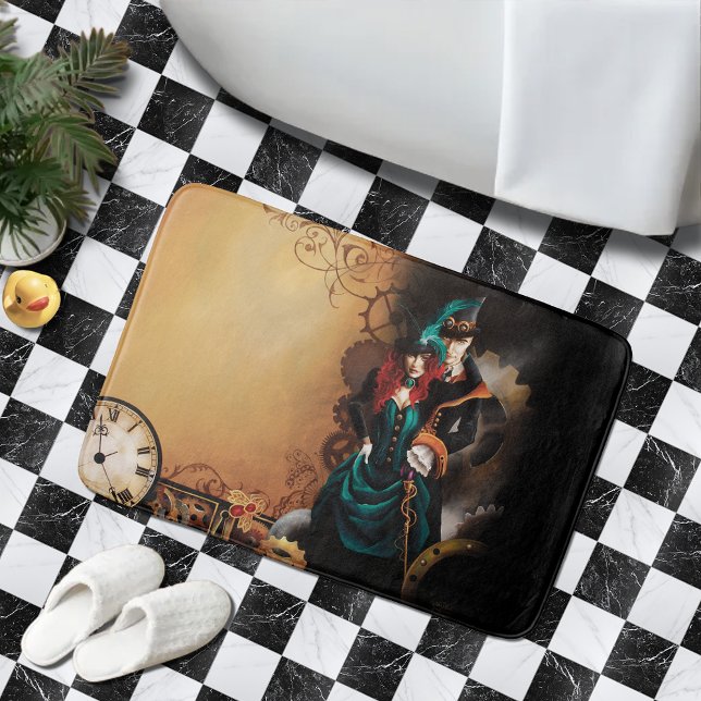 Tapis De Bain Couple Steampunk Victorien (Créateur téléchargé)