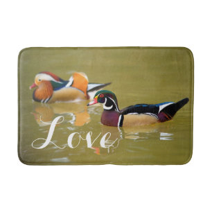 Tapis De Bain Couples de canard de mandarine/mariage fait sur