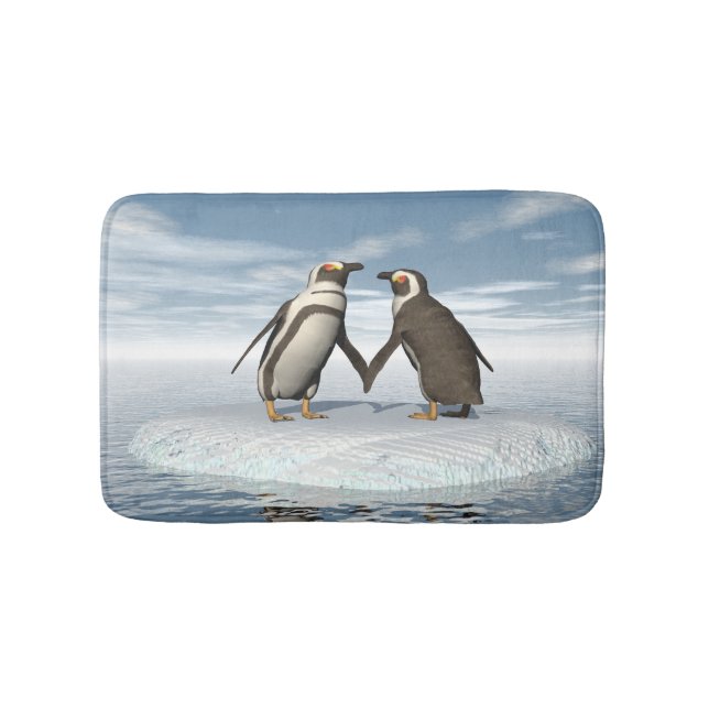 Tapis De Bain Couples de pingouins (Devant)
