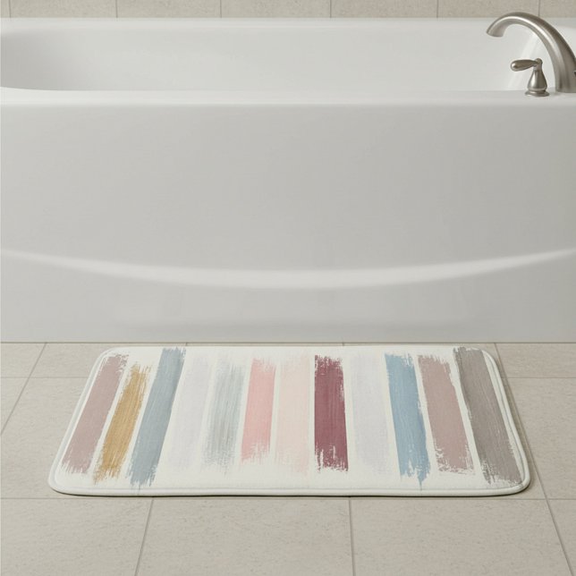 Tapis De Bain Coups de pinceau pastel  (Créateur téléchargé)