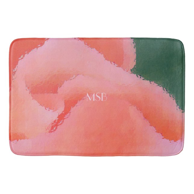 Tapis De Bain Courbes et plis de saumon (Devant)