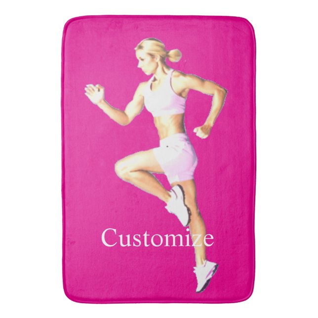 Tapis De Bain Coureuse en forme Thunder_Cove (devant Vertical)