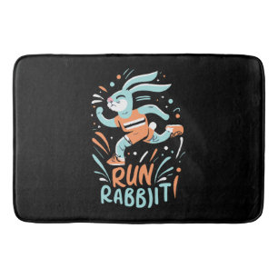 Tapis De Bain courir lapin marathon coureur lapin mignon