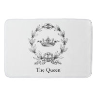 Couronne de la Reine gravée vintage et couronne de