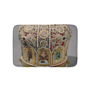 Tapis De Bain Couronne de mitre réglée avec des perles et de