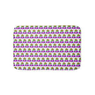 Tapis De Bain Couronne de Princesse Arc-en-Ciel Emoji Caca