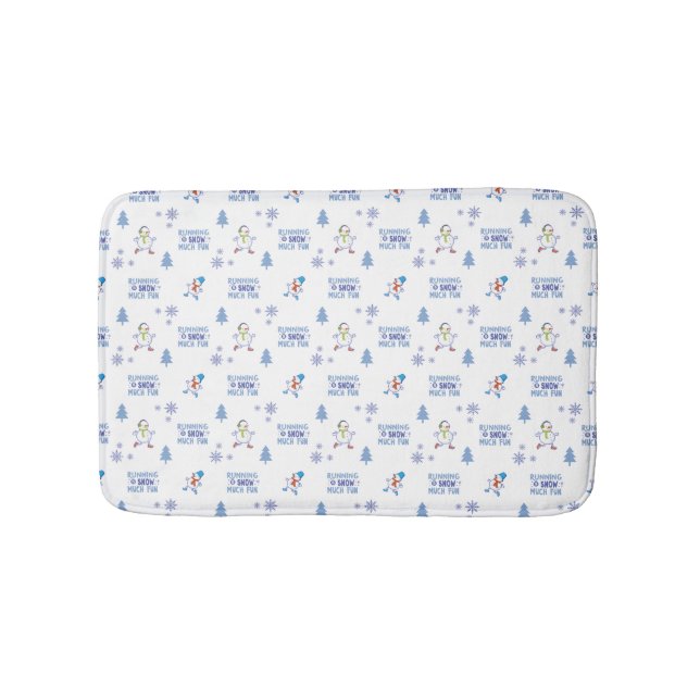 Tapis De Bain Courses hivernales - Arbre de Noël de Snowman (Devant)