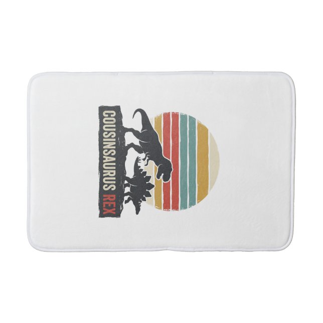 Tapis De Bain Cousinsaurus Rex Funny Dinosaur Vintage Shirt Desi (Devant)