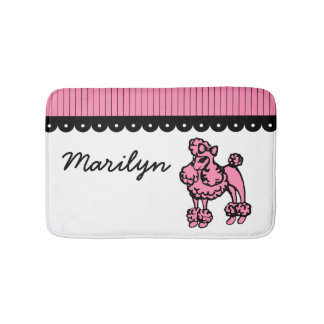 Tapis De Bain Coutume Pink Français Poodé Mat Salle de bain Tapi