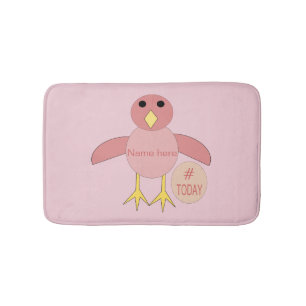 Tapis De Bain Coutume Rose Anniversaire Fille Chick Bain Mat