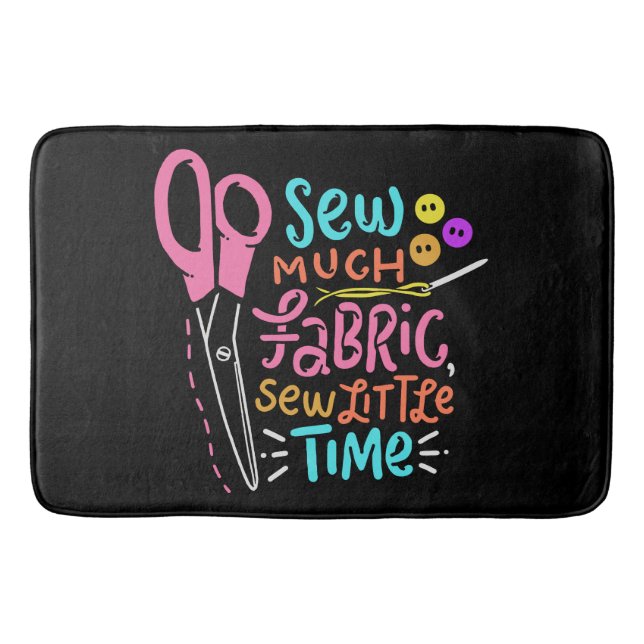 Tapis De Bain Couture drôle - Tellement de tissu (Devant)