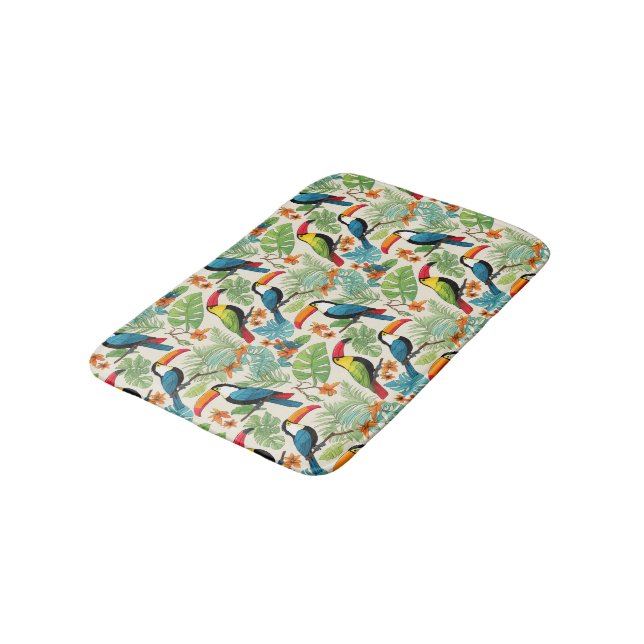 Tapis De Bain Couvert de Toucan Tropical (Angle)
