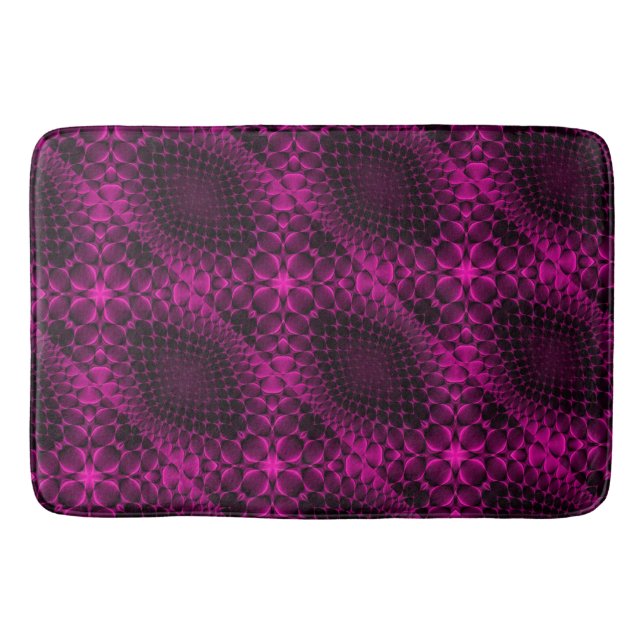 Tapis De Bain Couverture à motif abstrait rose (Devant)