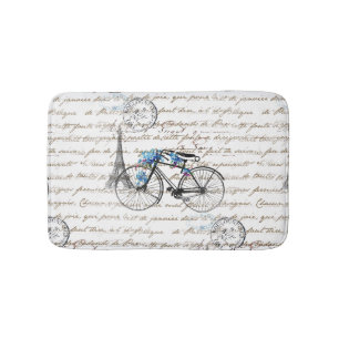 Tapis De Bain Couverture de Bath de Forgetmenot de bicyclette de