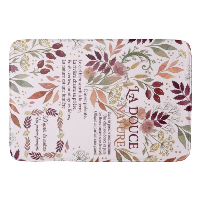 Tapis De Bain Couverture Sherpa La Douce Nature (Devant)