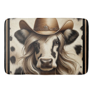 Tapis De Bain Cow-girl Blonde Drôle de Campagne