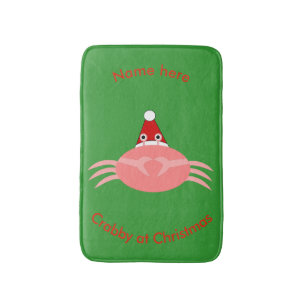 Tapis De Bain Crabe de Noël Cuve de bain personnalisée