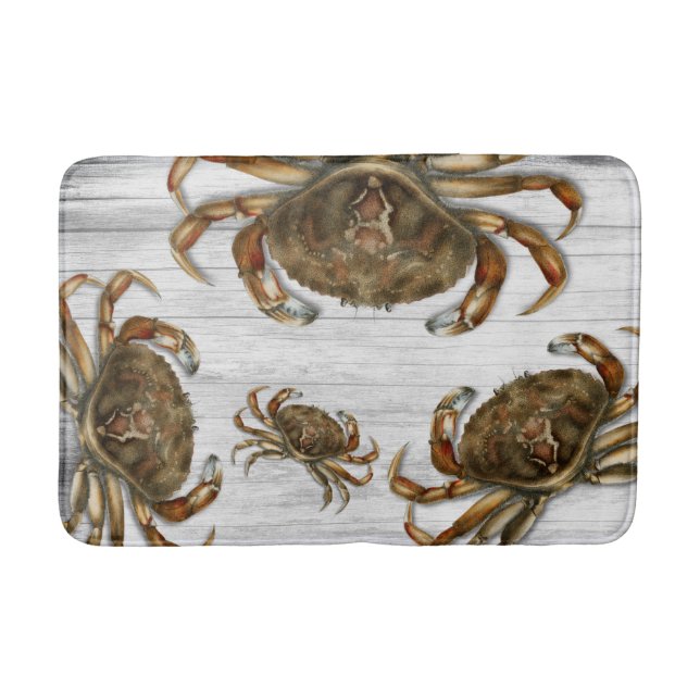 Tapis De Bain Crabe Famille Gris Arrière - plan (Devant)