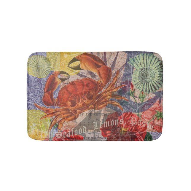 Tapis De Bain Crabe Plage Nautique Art de la mer (Devant)