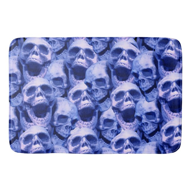 Tapis De Bain Crâne bleu foncé (Devant)