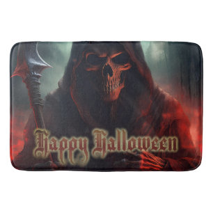 Tapis De Bain Crâne de Faucheuse Halloween Art Spooky