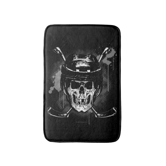 Tapis De Bain Crâne de hockey (Devant (Vertical))