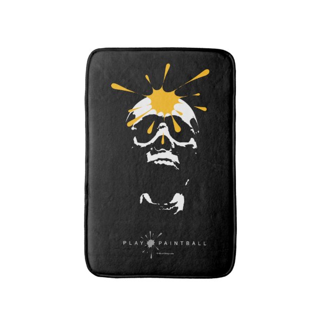 Tapis De Bain Crâne de paintball (Devant (Vertical))