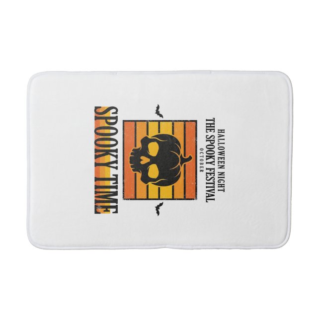 Tapis De Bain Crâne d'Halloween Drôle Épouvantable Citation Vint (Devant)